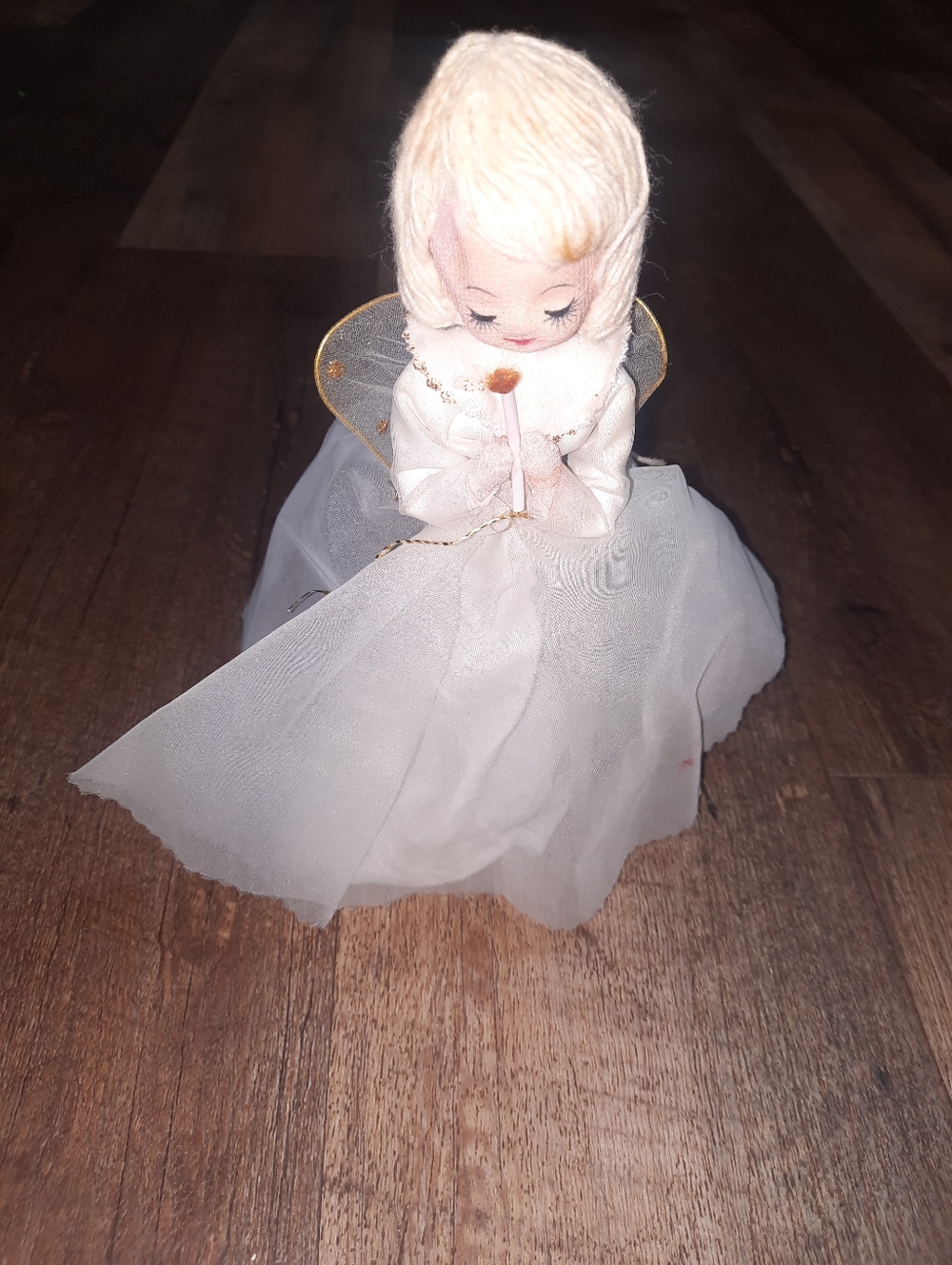 Vintage Angel in White Dress